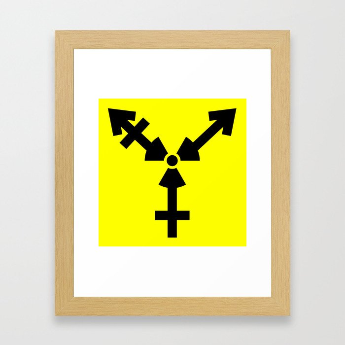 Caution: Transgender Radiation Framed Art Print