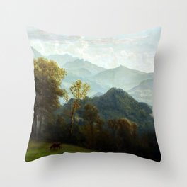 Lucerne, Switzerland - Albert Bierstadt  Throw Pillow