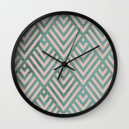 ROMBI PINK & GREEN Wall Clock