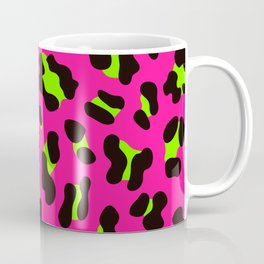 80s Neon Pink and Lime Green Leopard Mug