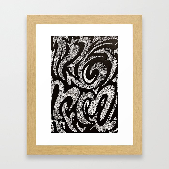 Black and White Framed Art Print