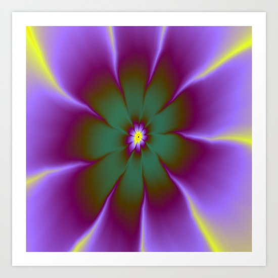 Green Daisy Art Print