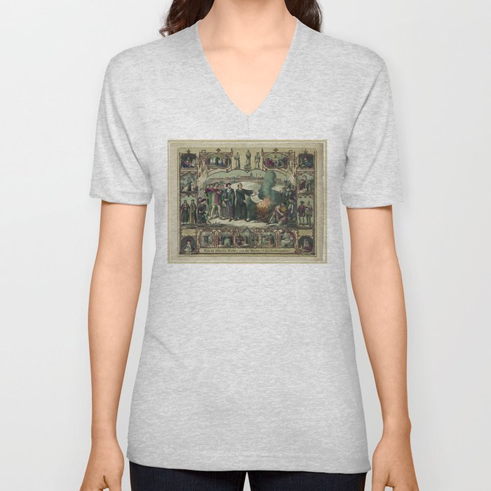 Life of Martin Luther and heroes of the reformation (1874) V Neck T Shirt