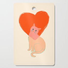 Abstraction_CAT_HEART_YOU_EVERYDAY_POP_ART_1222C Cutting Board
