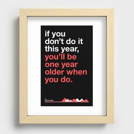Warren Miller - you'll be one year older when you do Recessed Framed Print