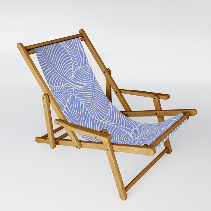 Zebra Palm Hawaiian Tropical  - Very Peri Sling Chair