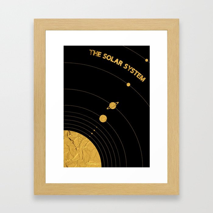 The Golden Solar System No.1 Framed Art Print
