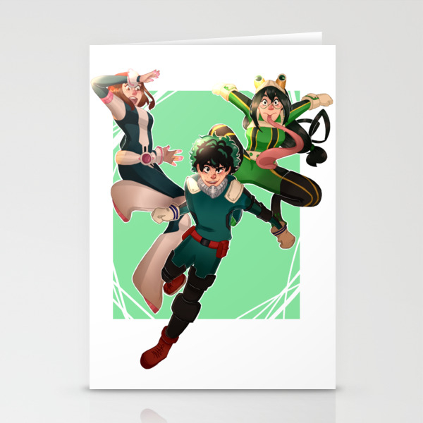 Deku Ochako And Tsuyu Stationery Cards By Sketchyneeks Society6