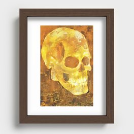 Golden Skull Recessed Framed Print