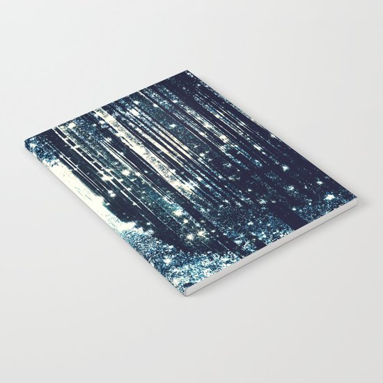 Magical Forest Teal Gray Elegance Notebook