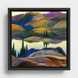 Franklin Carmichael - Mirror Lake - Canada, Canadian Watercolor Painting - Group of Seven Framed Canvas