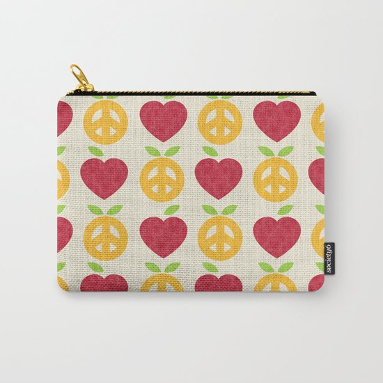 Apple and Orange - Love and Peace Carry-All Pouch