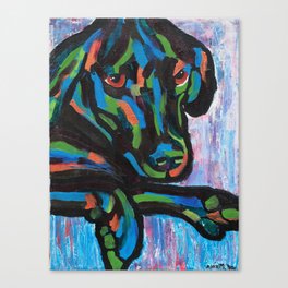 Colorful Lab Puppy Canvas Print