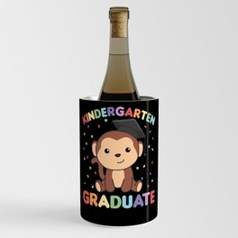 Kindergarten Graduate Monkey Graduation Wine Chiller