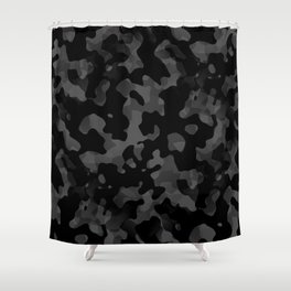 Camouflage Noir/Gris Shower Curtain