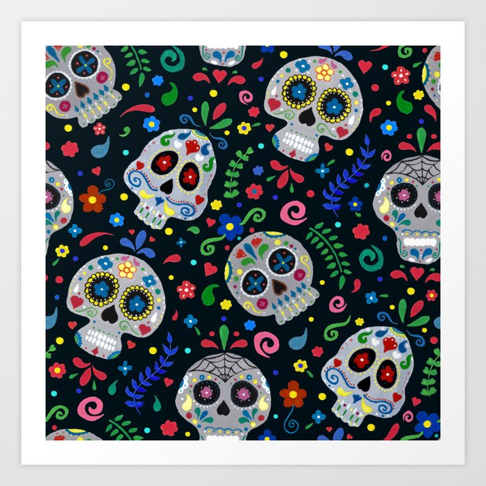 Dia De Los Muertos Calaveras/Sugar Skulls Art Print