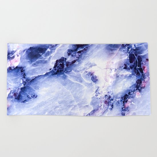 Purple Marble Beach Towel