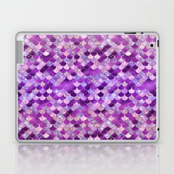 Purple Mermaid Pattern Laptop & iPad Skin