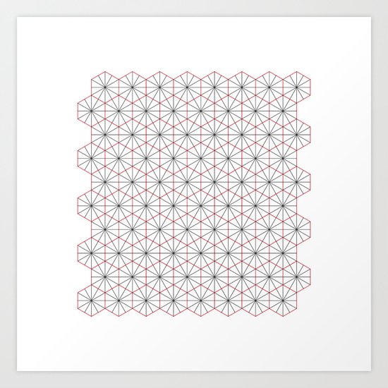 #326 Triagons/Hexangles – Geometry Daily Art Print