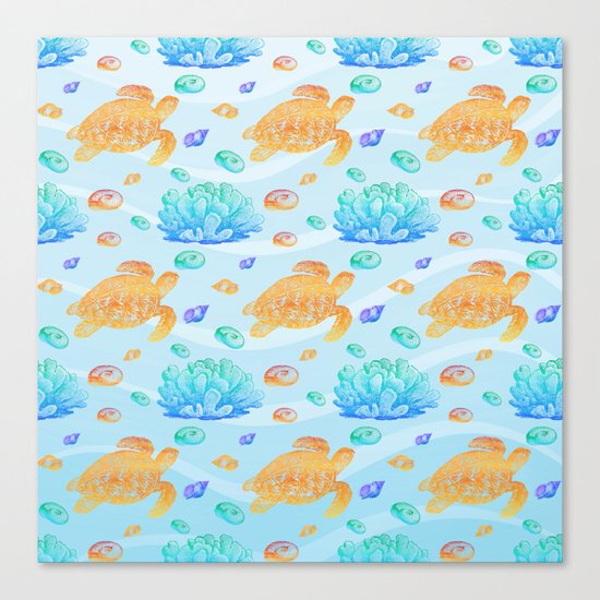 Marine Pattern 10 Canvas Print