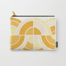 Abstract Pattern Golden Circles  Carry-All Pouch | Round, Swirl, Patterndesign, Colorful, Minimalist, Modern, Abstractart, Gold, Patterndrawing, Retro 