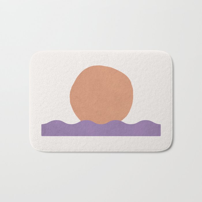 Sunset Wave - Abstract Painting Bath Mat