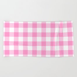 Classic Check - pink Beach Towel