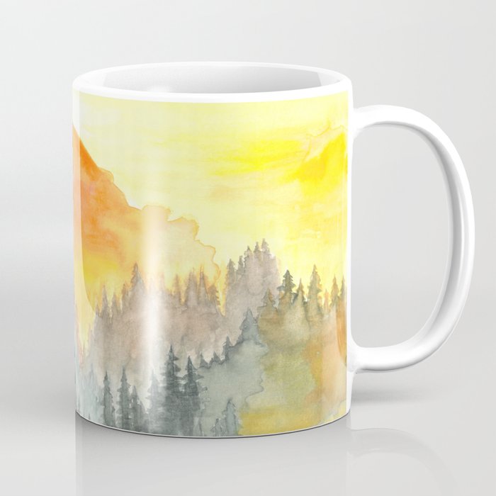 Mountain Glowing Sunset Coffee Mug
