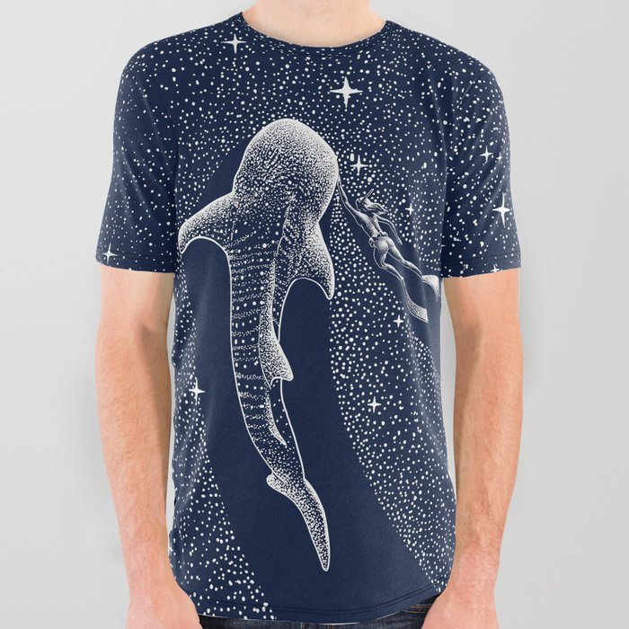 Star Eater And Diver All Over Graphic Tee