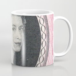 Portrait of Elizabeth II, queen of the United Kingdom 2 vintage stamp Mug