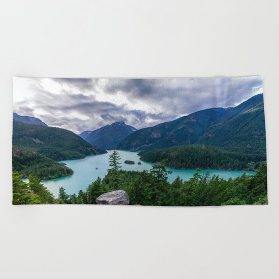 Crushing clouds Beach Towel