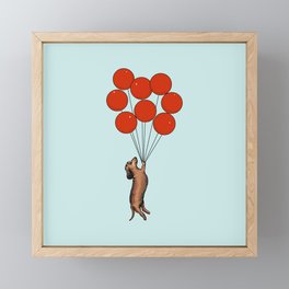 I Believe I Can Fly Dachshund Framed Mini Art Print