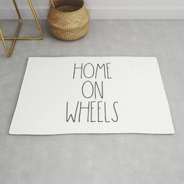 Home on Wheels RV text Rug