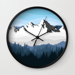 Alaska Winter Wall Clock | Oblada, Colorpop, Upnorth, Alaska, Finalfrontier, Travel, Vintagetravel, Arctic, Graphicdesign, Skyline 