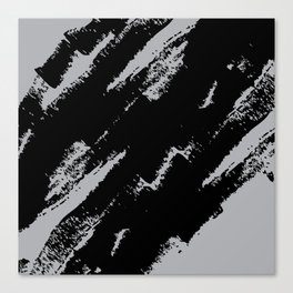 Abstract Charcoal Art Gray Grey Black Canvas Print