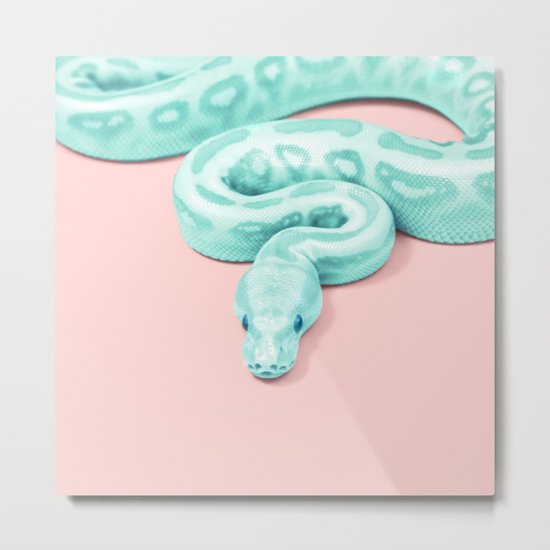 GREEN SNAKE Metal Print