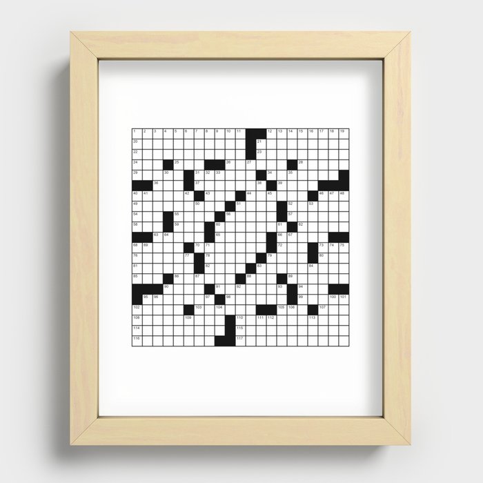 Crossword Puzzle - Write on it!  Recessed Framed Print