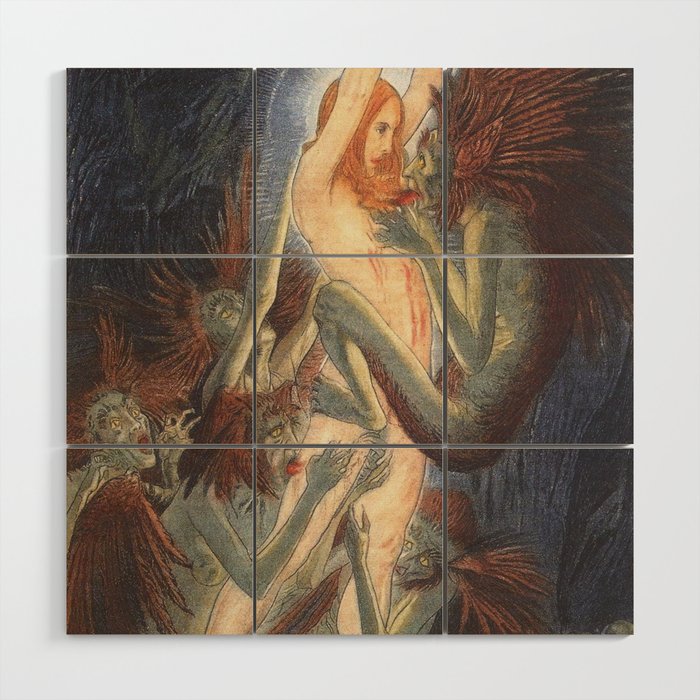  benediction - carlos schwabe Wood Wall Art