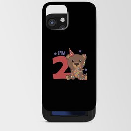 Second Birthday Bear For Children 2 Years Old iPhone Card Case