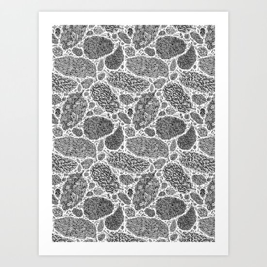 Nugs in Black and White Art Print