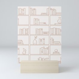 The modern Library Bookcase Mini Art Print