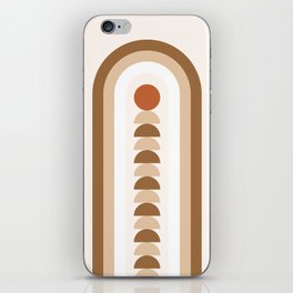 Abstraction Shapes 122 in Terracotta Shades (Sun and Rainbow Abstract)  iPhone Skin