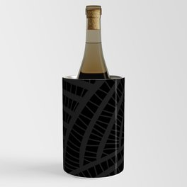 Minimalist Hand Drawn Arches Matte Black Wine Chiller