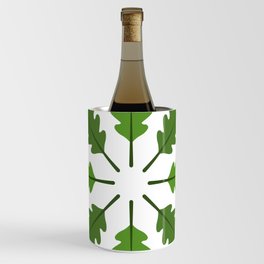 Radial Oak Leaves (Green) Wine Chiller