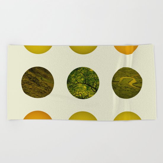 Earth Dot Pattern Beach Towel
