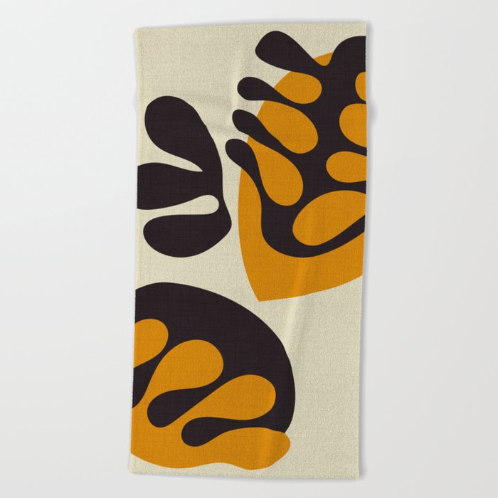 cut out organic abstract Beach Towel by Ana Rut Bre Fine Art Society6