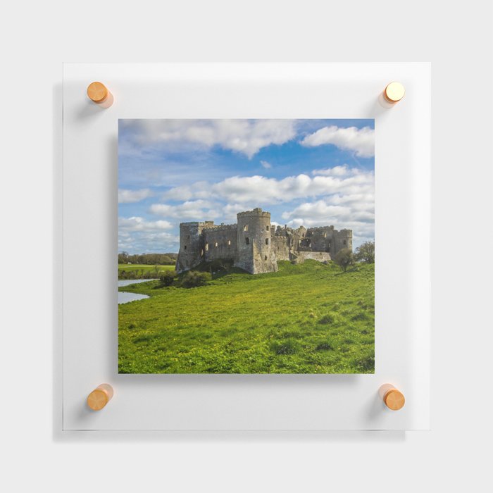 Great Britain Photography - Carew Castle & Tidal Mill Under The Blue Sky Floating Acrylic Print
