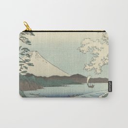 Master Hiroshige Utagawa - Seascape in Satta in the Suruga Province, 1858 (Reproduction) Public Domain Mouse Pad Carry-All Pouch