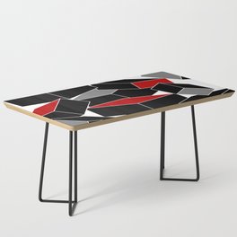 Falling - Abstract - Black, Gray, Red, White Coffee Table