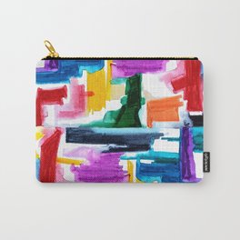 Abstract Multi Color Wash Carry-All Pouch